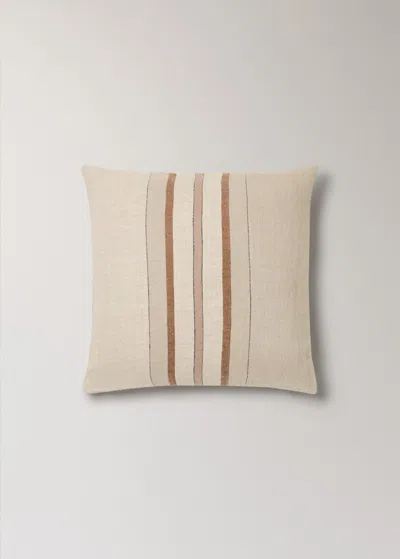 Mango Home Linen Striped Cushion Cover 40x60 Cm Off White