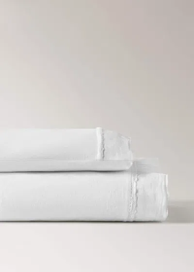 Mango Home Set Countertop And Pillow Mini Cot Cotton Wash Puntilla Flywheel White