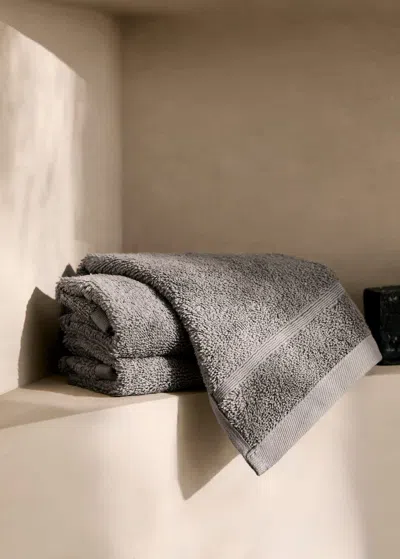 Mango Home Pack Of 3 Cotton Terry Towels Grey