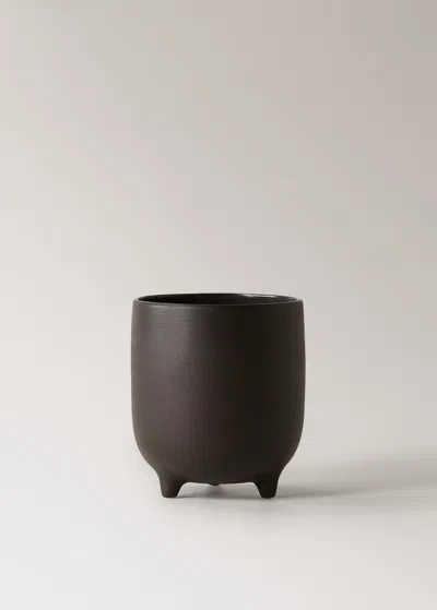 Mango Home Medium Matt Finish Stoneware Planter Chocolate