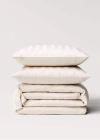 Mango Home Multi-stripe Satin Duvet Cover For 90cm Bed Beige