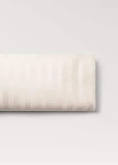 Mango Home Multi-stripe Satin Pillowcase 45x110cm Beige In White