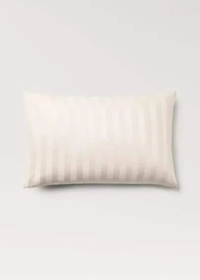 Mango Home Multi-striped Satin Pillow Cover 50x75cm Beige In White