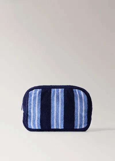 Mango Home Multistripe Cotton Towel Effect Navy