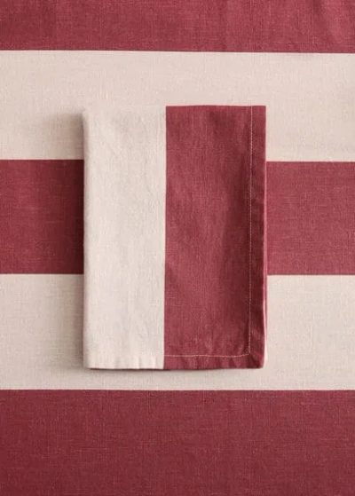 Mango Home Napkin Burgundy In Red