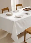 Mango Home Cotton Vanilla Tablecloth For 8 To 10 Diners Off White