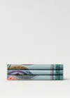 Mango Home Cotton Tablecloth With Plate Print For 6 To 8 Diners Blue