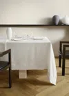 Mango Home Linen Tablecloth For 8 To 10 Diners White