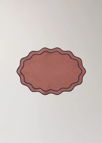 Mango Home Oval Resin Cotton Tablecloth Burnt Orange