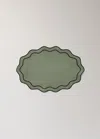 Mango Home Oval Resin Cotton Tablecloth Medium Green