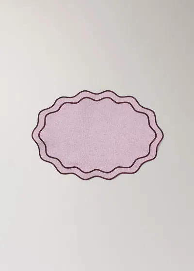 Mango Home Oval Resin Cotton Tablecloth Plum