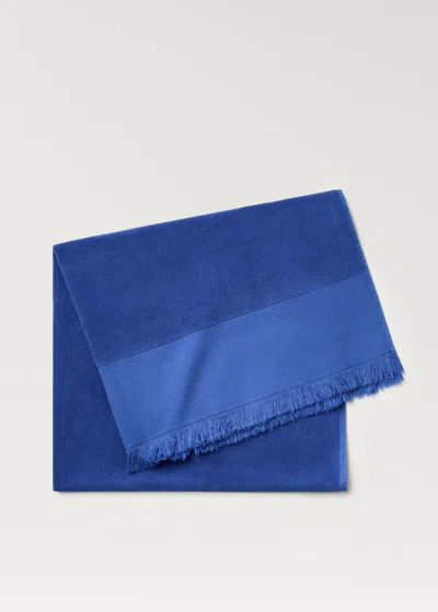 Mango Home Beach Towel Terry Overdyed Bangs Blue