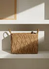 Mango Home Medium Square Basket With Handles Brown