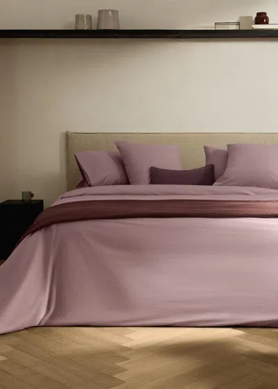 Mango Home Percale Cotton Duvet Cover King Bed Plum