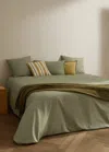 Mango Home Percale Cotton Duvet Cover Single Bed Green