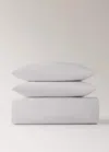 Mango Home Percale Cotton Duvet Cover Single Bed Grey