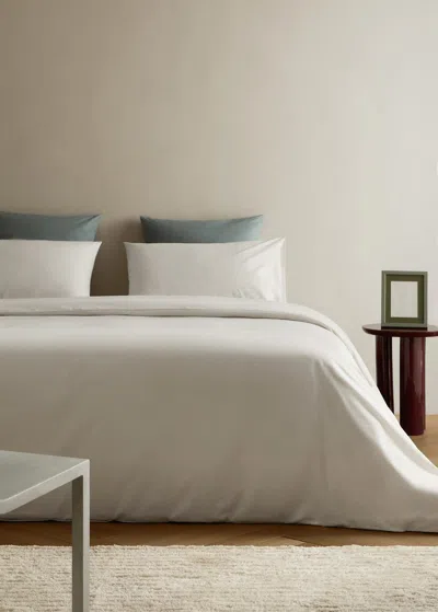 Mango Home Percale Cotton Duvet Cover Superking Bed Ecru