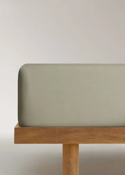 Mango Home Drap-housse Percale De Coton Lit 150 Cm Vert - Home - Lit 150 Cm -