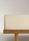 Mango Home Percale Cotton Fitted Sheet For 150 Cm Bed Vanilla