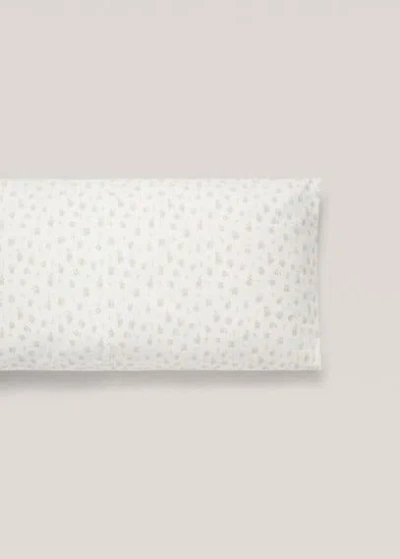 Mango Home Pillow Case Beige In White