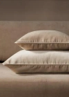 Mango Home Plain Cotton Cushion Cover 45x45cm Ecru In Neutral