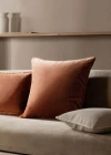 Mango Home Plain Cotton Cushion Cover 60x60cm Caramel In Brown