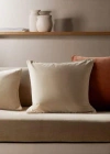 Mango Home Plain Cotton Cushion Cover 60x60cm Ecru In Neutral