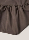 MANGO HOME PLAIN FLANNEL FITTED SHEET 12362 IN BED CHOCOLATE