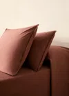 Mango Home Poplin Cotton Pillowcase With Double Topstitching 60x60cm Medium Pink