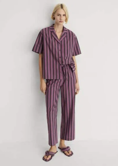 Mango Home Pyjama T-shirt Plum