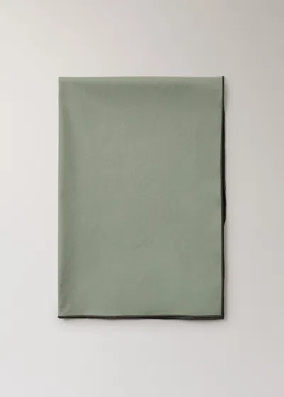 Mango Home Resin Cotton Overlocked Tablecloth 8 To 10 Diners Medium Green