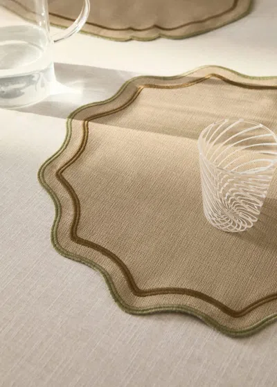 Mango Home Resin Cotton Tablecloth Waves Sand