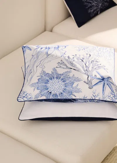 Mango Home Housse De Coussin Imprimé Marin Réversible 50x50 Cm Blanc Cassé - Home - 45x45cm -