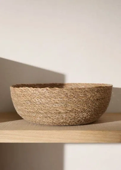 Mango Home Round Seaweed Basket 30x10cm Brown In Neutral