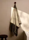 Mango Home Two-tone Stripe Bath Towel Medium Brown