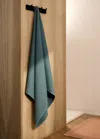 Mango Home Washed Waffle Cotton Bath Towel Blue