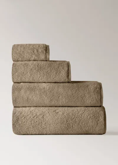 Mango Home Serviette De Douche Coton Doux Marron Moyen - Home - 70x140cm -