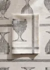Mango Home Printed Cotton-linen Napkin With Cup Print Ecru