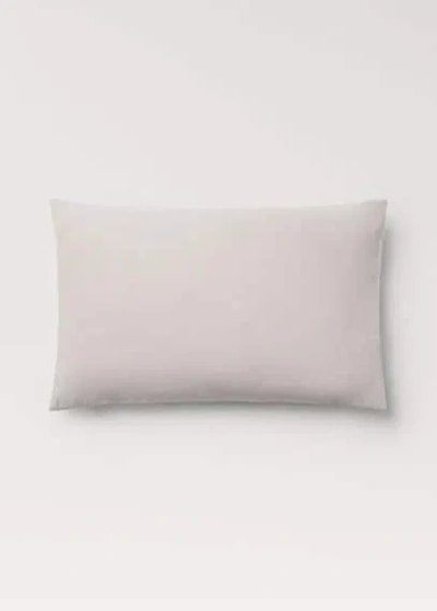 Mango Home Taie D'oreiller Coton Lavé Nauds 50x75 Cm Gris Clair/pastel - Home - 50x75cm -  In Gray
