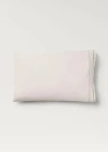 Mango Home Pillowcase With Embroidered Trim 50x75 Cm Light/pastel Grey