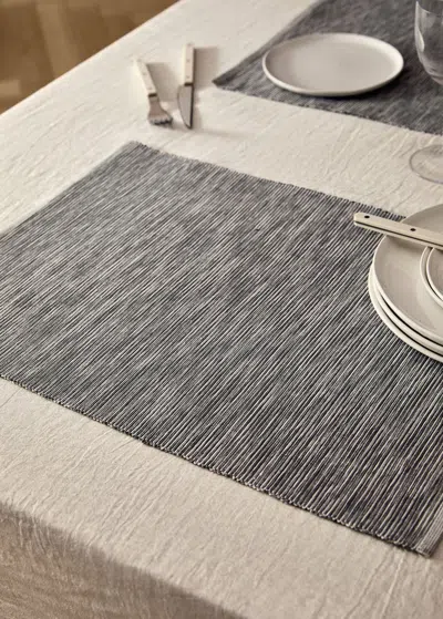 Mango Home Cotton Yarn-dyed Melange Placemat Light/pastel Grey