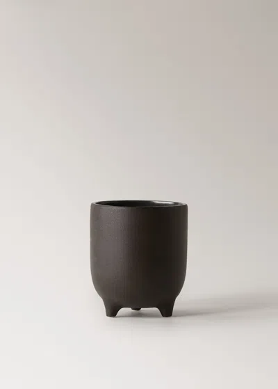 Mango Home Small Matt Finish Stoneware Planter Chocolate