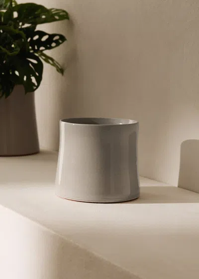 Mango Home Small Terracotta Planter Grey In Gray