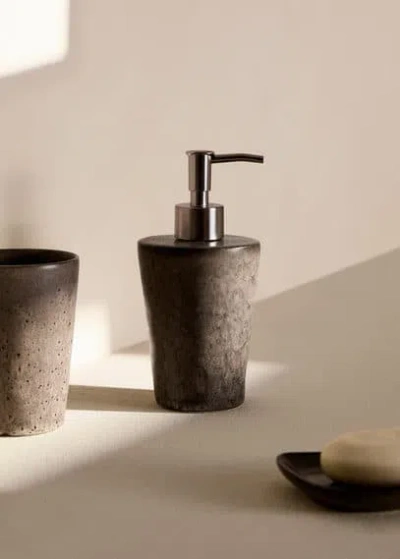 Mango Home Ceramic-design Dispenser In Light/pastel Brown