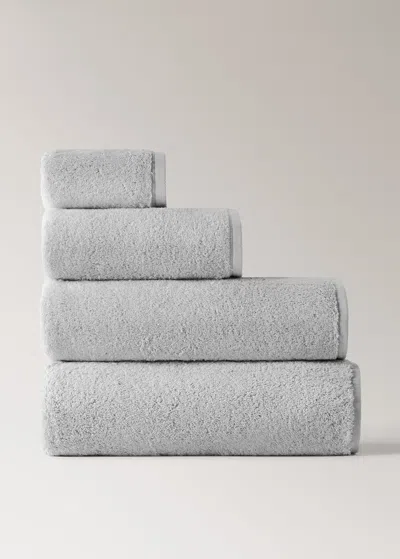 Mango Home Soft Cotton Shower Towel Light Heather Grey