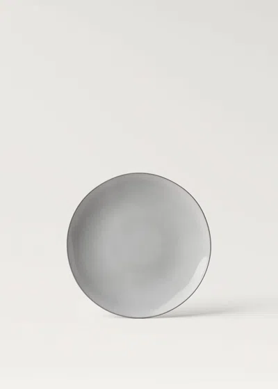 Mango Home Stoneware Dessert Plate With Contrast Rim White