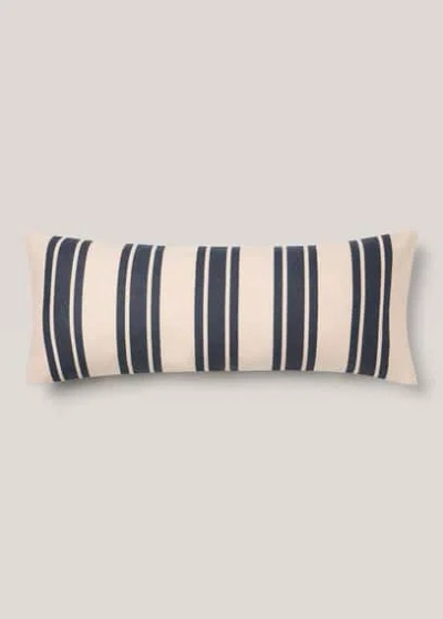 Mango Home Striped Cotton Cushion Cover 35x90cm Night Blue