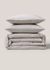 Mango Home Striped Cotton Duvet Cover 90cm Bed Medium Brown In Neutral