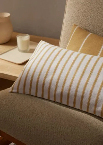 Mango Home Stripes Cotton Cushion Case 30x50cm Off White