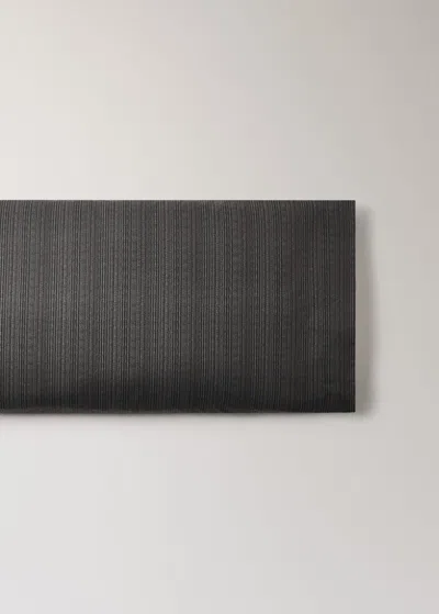 Mango Home Tailoring Print Percale Cotton Pillow Case 45x110cm Chocolate In Black